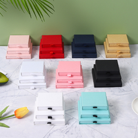Boîte à bijoux de luxe personnalisée en carton noir écologique et biodégradable avec gaufrage et lamination mate, tiroir coulissant intégré