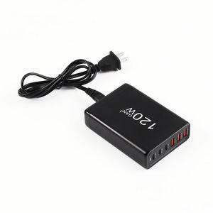120W USB <b>C</b> Charging Station Phone Fast <b>Charger</b> 6-Port USB <b>C</b> Power Adapter for All Phones for Laptop - Product Image 6