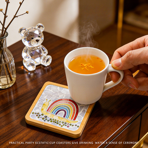 ชุดอุปกรณ์ทำแผ่นรองแก้วอะคริลิคโมเสค วัสดุสำหรับงานคอลลาจรูปสัตว์ สำหรับงานฝีมือเด็ก ของเล่นอนุบาล กิจกรรมพ่อแม่ลูก ของขวัญ - Product Image 3