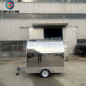 Food Truck Van Food Trailer personnalisable pour la vente de pizzas, de hamburgers, de glaces, de café, de collations, avec une construction en acier inoxydable - Product Image 4