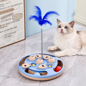 Jouet interactif pour chat avec griffes qui couinent, puzzle d'alimentation avec nourriture et balles cachées pour la stimulation mentale et le jeu - Product Image 4