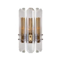 Luminaire de salle de bain moderne en cristal à bulles ondulées chromées, luminaire de vanité pour miroir