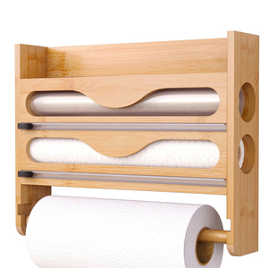 Découpeur de film alimentaire avec boîte de <span class=keywords><strong>rangement</strong></span> <span class=keywords><strong>tiroir</strong></span>, boîte de découpe pour papier aluminium et film alimentaire, boîte de <span class=keywords><strong>rangement</strong></span> de cuisine en bambou - Product Image 4