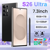 Smartphone Android 5G S26 16 Go 1 To 108 MP CDMA Cellulaire Deca Core HD OLED 120 Hz à Prix d'Usine