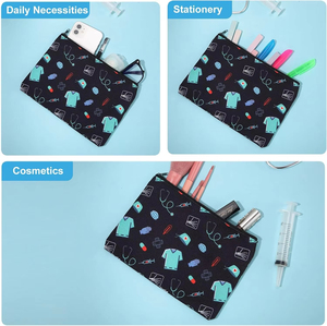 Durable Canvas <b>Nurse</b> Cosmetic <b>Bag</b> Portable Travel Makeup <b>Bags</b> Medical Nursing School Toiletry Organizer Pouch - Product Image 2