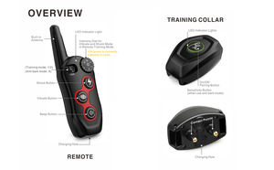 Wiederauf lad bares 1000m wasserdichtes Trainings halsband mit verstellbarem Halsband für Hunde Piepton Elektrische Fernbedienung für Hunde mit mehreren Rassen - Product Image 5