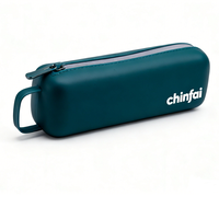Étui à stylos en silicone imperméable Chinfai avec fermeture éclair, pochette en silicone, porte-cosmétiques en silicone, trousse de maquillage de voyage