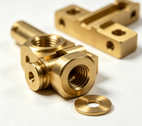 Composants mécaniques en laiton usinés sur mesure par CNC : Arbre, écrou, support et rondelle de précision pour machines industrielles