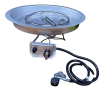 Kit de brûleur de foyer au gaz propane rond 19 "chauffant pour l'extérieur