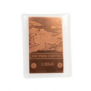 Barra in Rame Puro 999 della <span class=keywords><strong>Cultura</strong></span> <span class=keywords><strong>Cinese</strong></span>, 1kg, Drago dello Zodiaco, Grande Muraglia, Fenice, Regalo da Collezione - Product Image 1