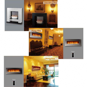 <span class=keywords><strong>Chimenea</strong></span> Eléctrica de Pared de <span class=keywords><strong>Calidad</strong></span> Premium con Vidrio Templado Curvo, Uso Doméstico, Operación en Inglés, Control Remoto - Product Image 4