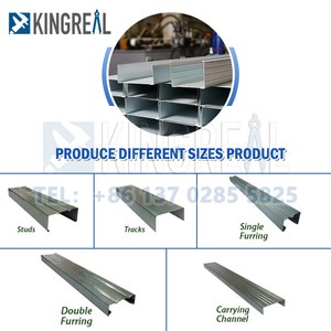 KINGREAL Metall bolzen-und Ketten rollen form maschine CU CW UW Kanal form maschine Gipskarton profil Rollen form maschine - Product Image 6