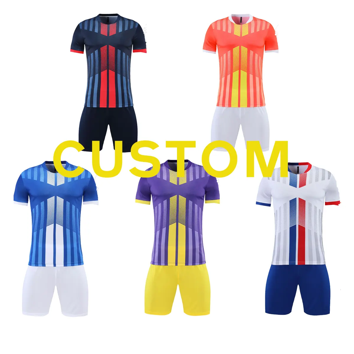 Uniforme de fútbol personalizado, venta al por mayor, camisetas de fútbol personalizadas, Kit de uniformes