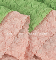 Tissu en maille jacquard 3D à bulles, tissu texturé à bulles élastique, multicolores en stock pour vêtements féminins, vente en gros