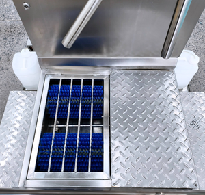 Station de lavage de chaussures à poste unique en acier inoxydable 304 avec tourniquet de désinfection des mains, station d'hygiène personnelle pour usine alimentaire - Product Image 5