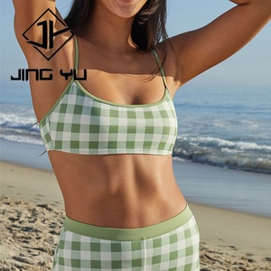 Trajes de Baño Cortos de Nailon Ecológicos de Lujo y Alta Calidad con Diseño Personalizado y Estampado a Cuadros para Playa - Product Image 5
