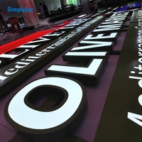 Logo d'entreprise en acrylique, enseigne personnalisée à LED, décoration de bureau, enseigne d'entreprise éclairée par LED 3D, enseigne à LED, lettres 3D, éclairage