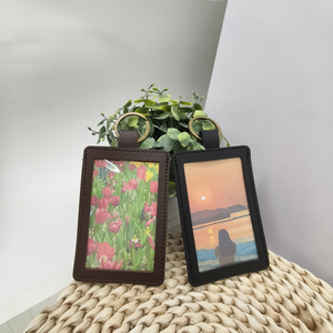 Porte-badge <span class=keywords><strong>photo</strong></span> vertical avec porte-clés <span class=keywords><strong>en</strong></span> cuir PU, protège-<span class=keywords><strong>photo</strong></span> souvenir, porte-cartes <span class=keywords><strong>photo</strong></span>, porte-clés - Product Image 4