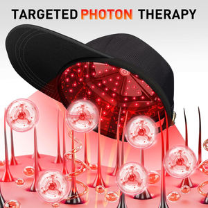 Topi Terapi Cahaya Merah Portabel untuk Pertumbuhan Rambut 660nm 850nm untuk Pria & Wanita, Topi <span class=keywords><strong>Laser</strong></span> Kasual dengan Timer & Pengontrol - Product Image 3