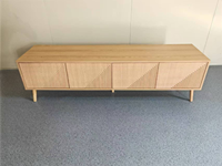 Meuble TV vintage en bois 63 pouces, centre de divertissement style ferme avec étagères ouvertes pour salon