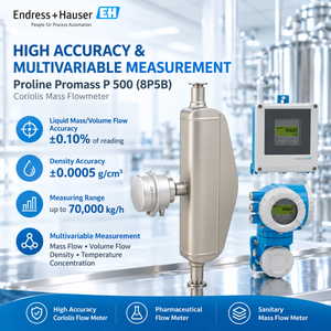 เครื่องวัดอัตราการไหลแบบคอริโอลิส Endress+Hauser Proline Promass P 500 8P5B รุ่นควบคุมระยะไกล พร้อม 4 IO สำหรับการผลิตยาชีวภาพ - Product Image 1