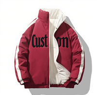 Nouvelle collection d'hiver Style décontracté coupe-vent épaissi chaud léger veste rembourrée en coton réversible pour hommes