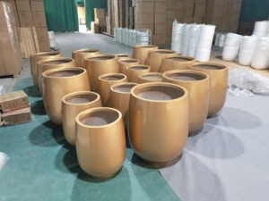 Pots à fleurs ronds et hauts en fibre de verre, jardinières légères en GRP pour l'extérieur, la maison, la pépinière - <span class=keywords><strong>Kit</strong></span> de pots à fleurs - Product Image 4