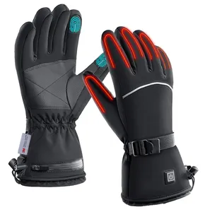 Guantes de carreras Impermeables Dedo completo Transpirable Guantes de motocicleta Pantalla táctil Batería electrónica de litio segura