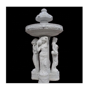 Statue di pietra di grandi dimensioni femminile figura fontana di acqua con <span class=keywords><strong>testa</strong></span> di <span class=keywords><strong>leone</strong></span> - Product Image 4