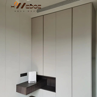 Armoire Gris Mat Moyen à Six Portes avec Poignée Longue Noire, Meuble de Rangement Pleine Hauteur, OEM ODM Personnalisé
