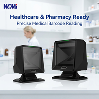 Lecteur de codes-barres 2D de bureau A62 à détection automatique omnidirectionnelle pour l'intégration en pharmacie et laboratoire clinique