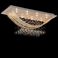 Lámpara colgante de cristal con borlas brillantes, luz Led de techo para decoración de sala de estar, luces de araña