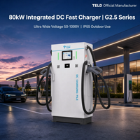 Nouvelle station de recharge pour véhicules électriques TIDE ENERGY 80 kW DC, chargeur rapide intelligent avec application RFID et fonction Plug and Charge