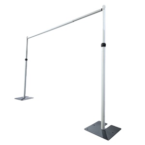 Janelove tùy chỉnh đám cưới Backdrop Rèm đứng Vòng Tròn Ống treo lên cho tường Nhôm Tự làm ống 3m x 3m treo lên có thể điều chỉnh Backdrop - Product Image 1