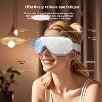 Wärmekompresse Vibrations-Stressabbau Einstellbares Intelligentes Wärmetherapie-Augenmassagegerät mit Vibration und Musik Augenpflege-Instrument