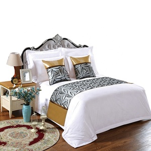 Los proveedores de China 100% algodón hotel satén cama <span class=keywords><strong>king</strong></span> <span class=keywords><strong>size</strong></span> set toda funda nórdica blanca - Product Image 5
