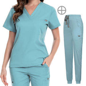 Set Divisa Sanitaria Più Venduto con Pantaloni Jogger e Maniche Corte, Uniforme Medica Unisex per <span class=keywords><strong>Ospedale</strong></span>, Uomo e Donna - Product Image 5