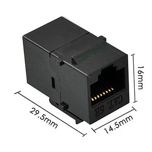 <strong>K</strong>&amp;R-CAT5E RJ45 network cable <strong>connector</strong> extension adapter network straight-through head module gigabit gold-plated contact - Product Image 4