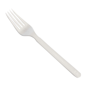 Ensemble de couverts compostables écologiques en PLA, couteau, fourchette et cuillère jetables pour restaurant, fête, camping et utilisation à emporter - Product Image 1