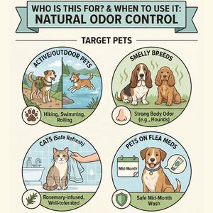 Champú Desodorante Natural <span class=keywords><strong>de</strong></span> Romero <span class=keywords><strong>de</strong></span> Marca Privada para Perros, Champú Personalizado OEM para Control <span class=keywords><strong>de</strong></span> Olores para Perros y Gatos - Product Image 2