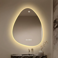 Miroirs de salle de bain intelligents de qualité supérieure, sans cadre, tactiles, étanches, anti-buée, avec éclairage LED, pour salles de bain de condos haut de gamme