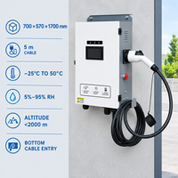 Chargeur rapide DC CCS2 40 kW commercial à double port avec partage de puissance OCPP 1.6J pour zone de service routière, hub de facturation d'énergie ISO 15118