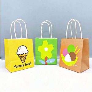 High Quality Best Selling Custom Printed Eco-Friendly Recyclable Kraft Paper <b>Bags</b> MOQ 1000pcs Supermarket Luxury Packaging - Product Image 4