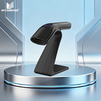 Lecteur de codes-barres 1D/2D portable GTCODESTAR X-35378, scanner de codes QR 2.4G avec support pour l'inventaire