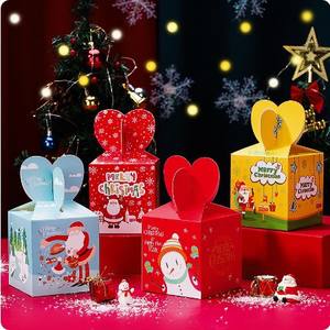 Vente en gros de boîtes-cadeaux de Noël écologiques sacs-cadeaux créatifs pour bonbons papier d'impression numérique matériel de réveillon de Noël <span class=keywords><strong>Apple</strong></span> Design - Product Image 2