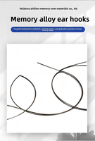 Casque Bluetooth à conduction osseuse en alliage de titane Nitinol de 0,6 mm avec conception à crochet d'oreille, fabriqué en Chine