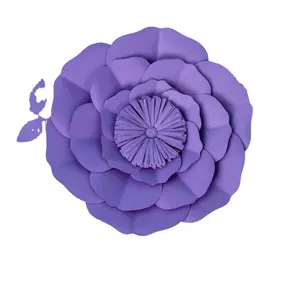 HKH purple theme decoration 3D grande fiore di carta per il matrimonio. Baby shower Wall Decor festa di compleanno