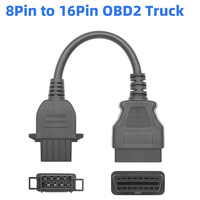 Pour Volvo 8 broches OBDII connecteur de câble 16 broches vers voiture automatique en ABS et PVC pour modèles de camions garantie de 12 mois