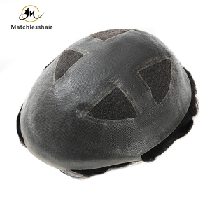 Nuovo Tipo Q4 Toupet in Capelli Umani Indiani con Inserto in Pizzo e PU Intorno, Sistema Capillare per <span class=keywords><strong>Uomo</strong></span>, Protesi Capillare - Product Image 3