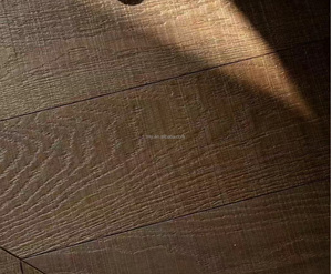 Diseño moderno Roble marrón ahumado Chevron Fishbone Roble blanco Pisos de madera de ingeniería Parquet lujoso para hoteles comerciales - Product Image 5
